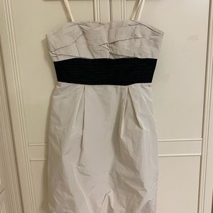 BCBG maxazria  silk taffeta strapless dress